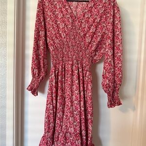 Floral Pink Women's Dress